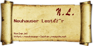 Neuhauser Lestár névjegykártya